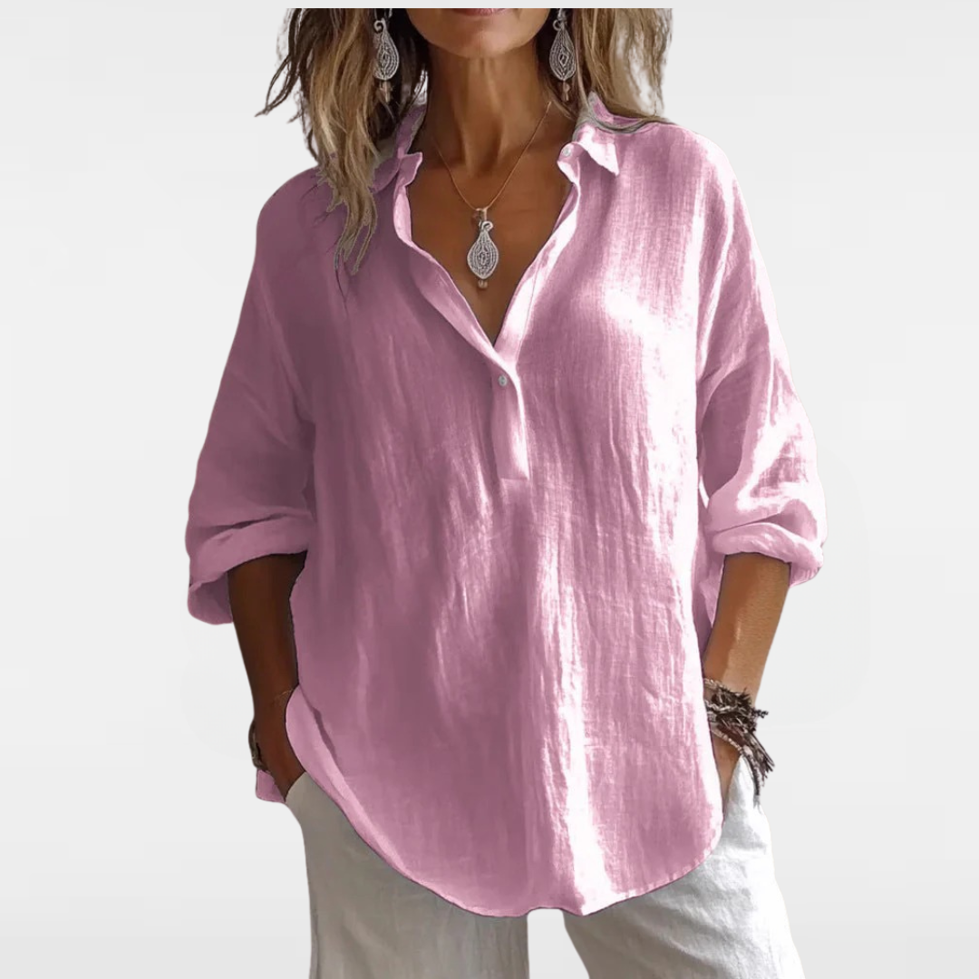 DIANE | BLOUSE LOOSE À COL EN V