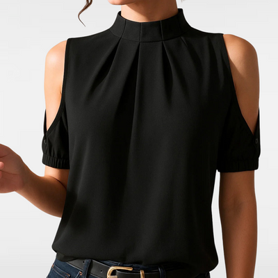 BRIANNE | BLOUSE PLISSÉE ÉLÉGANTE À MANCHES FENDUES