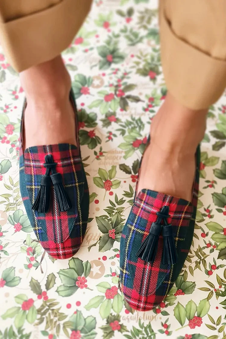 Chic Écossais - Mocassins en Tartan