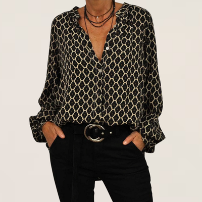 Serelina | Blouse Géométrique à Col V
