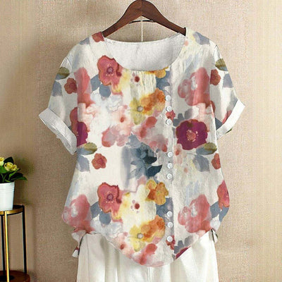BLOOM | BLOUSE FLORALE À BOUTONS