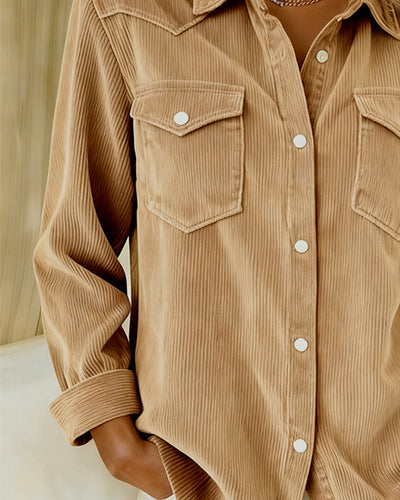 Laluna® | Chemise à Manches Longues avec Revers et Patte de Boutonnage