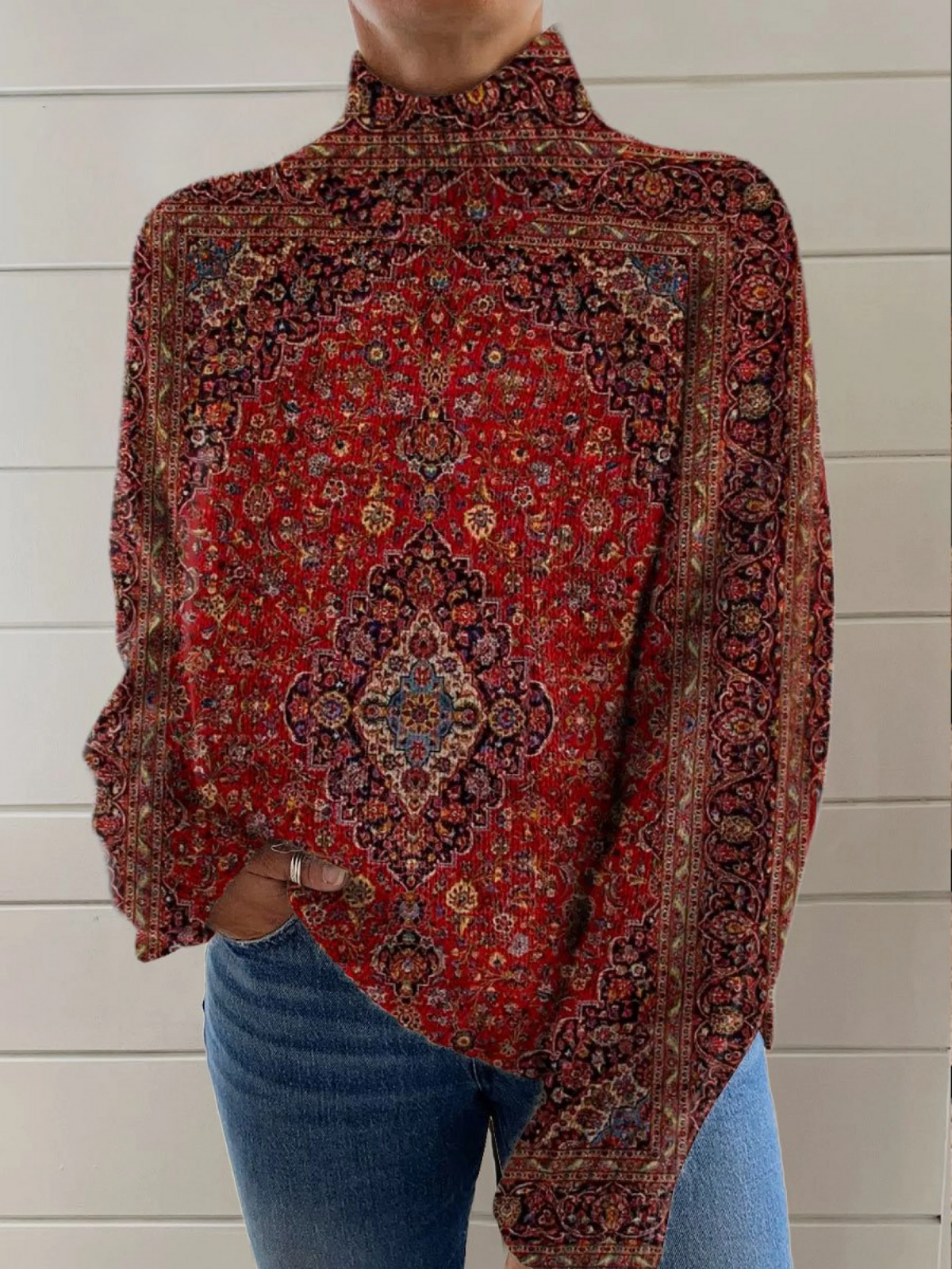 Marlene | Pull en maille vintage à col roulé