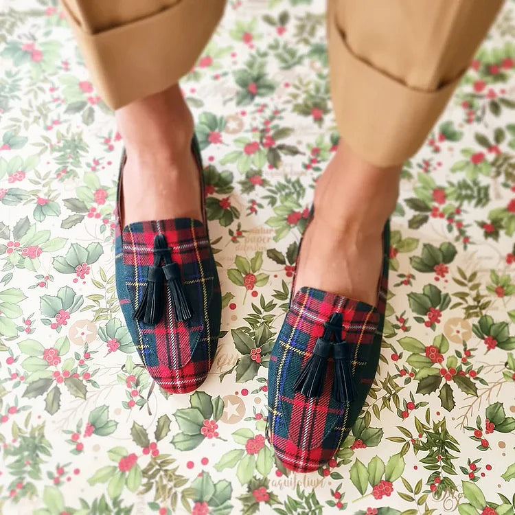 Chic Écossais - Mocassins en Tartan