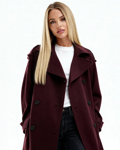 Marlowe™ | Manteau Trench Bourgogne