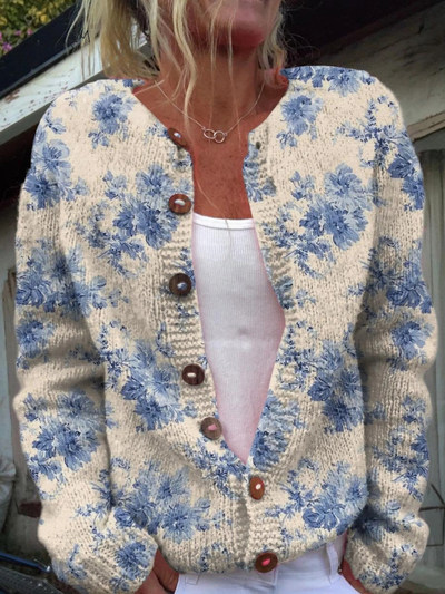 Leah™ | Cardigan Floral Art Charmant
