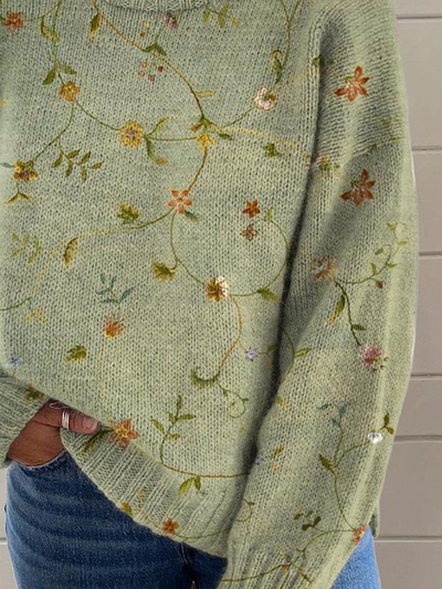 Irene | Pull à manches longues à motif floral