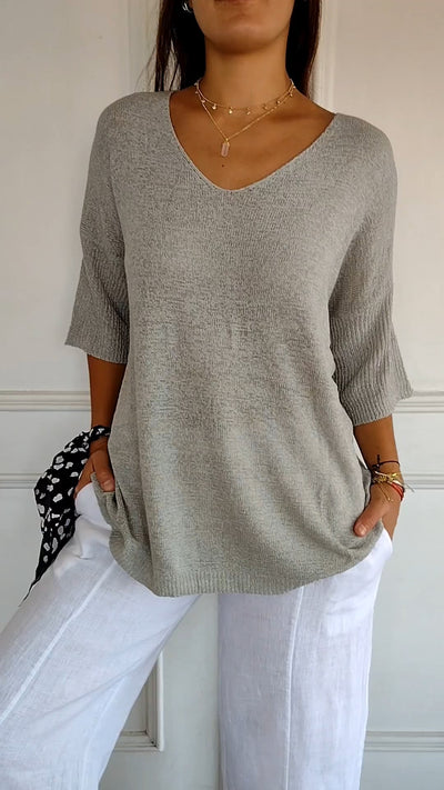 AMANDA | BLOUSE EN TRICOT DÉCONTRACTÉE