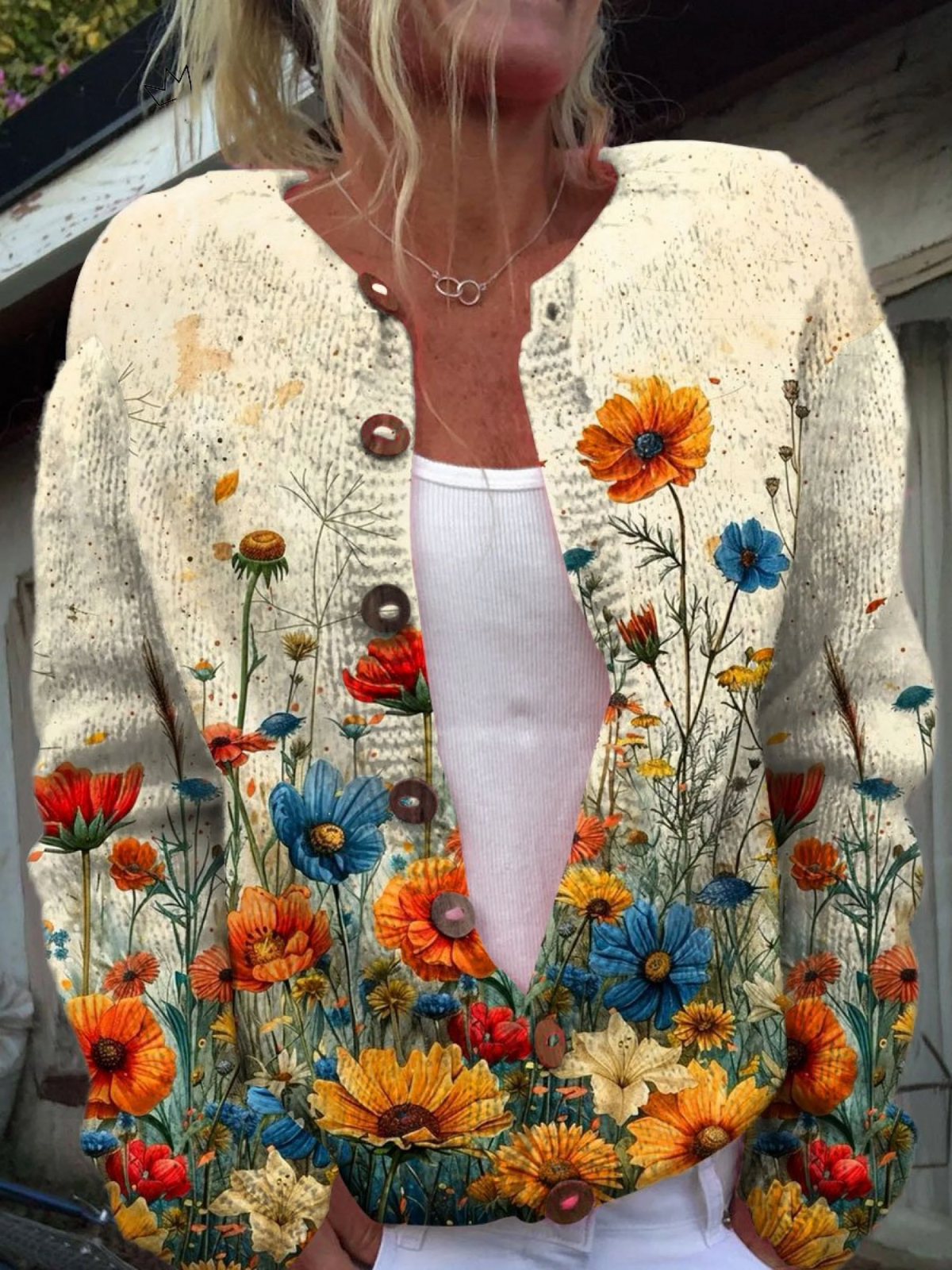 Elizabeth™ | Cardigan Imprimé Fleurs Vintage
