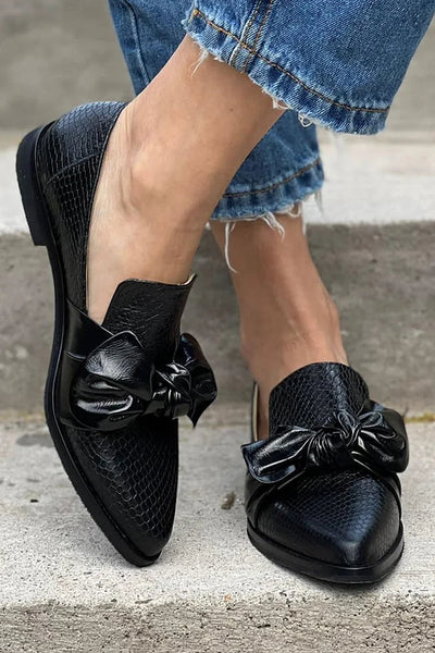 Bella - Mocassin Noir Sophistiqué