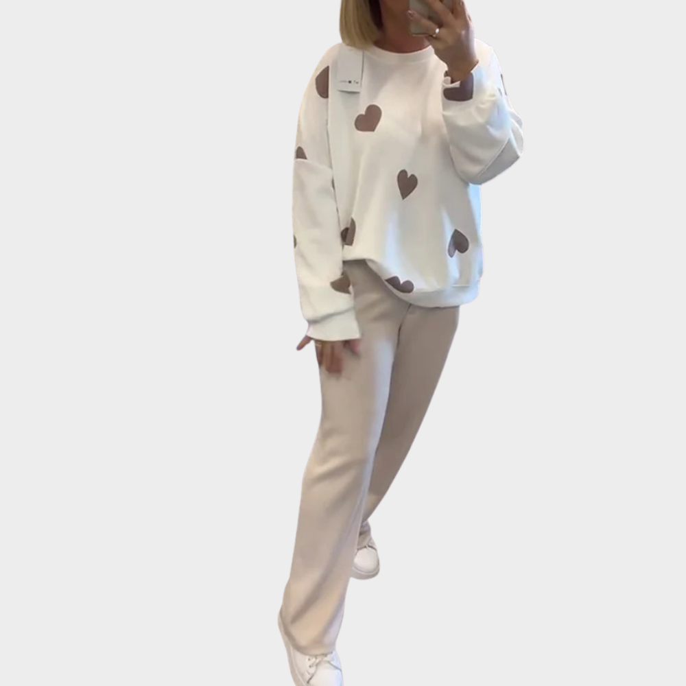 Soren | Pull en Mélange de Coton avec Cœurs