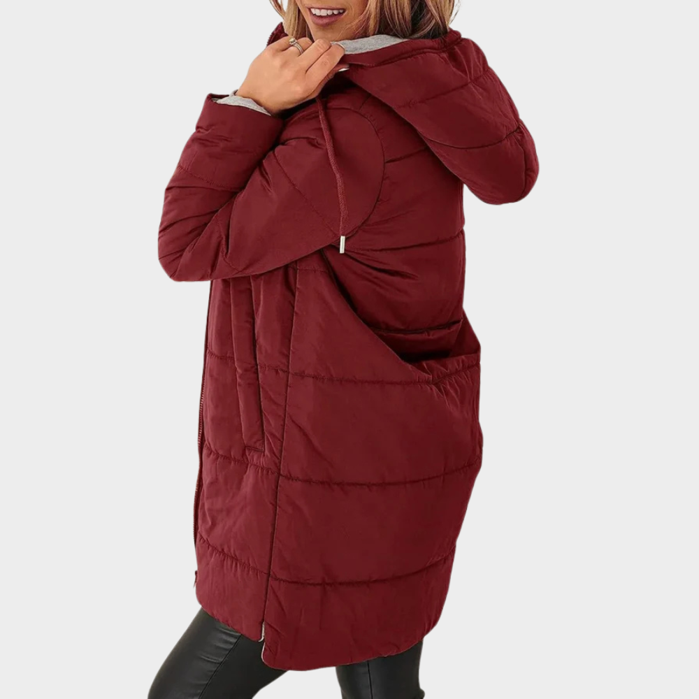 Fiora | Veste Puffer à Capuche Décontractée