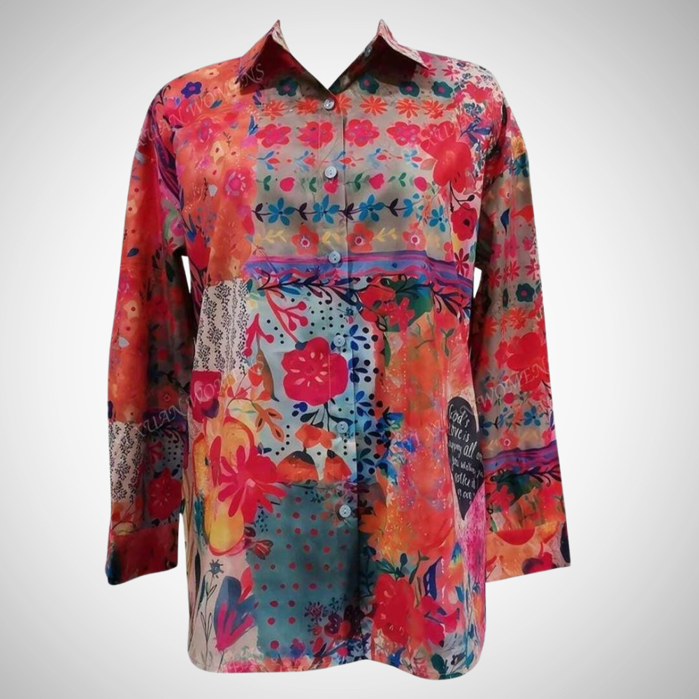 MERYL | BLOUSE IMPRIMÉE BOHO CHIC VIBRANTE