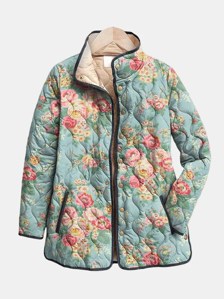 Elara | Veste Matelassée à Imprimé Floral