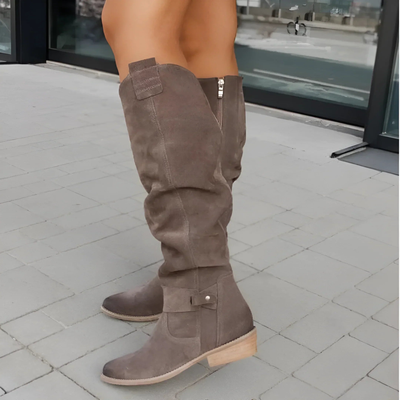 Laluna® | Bottes en Suède Élégantes jusqu'aux Genoux