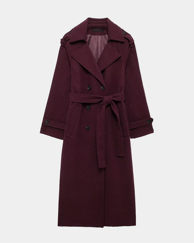 Marlowe™ | Manteau Trench Bourgogne