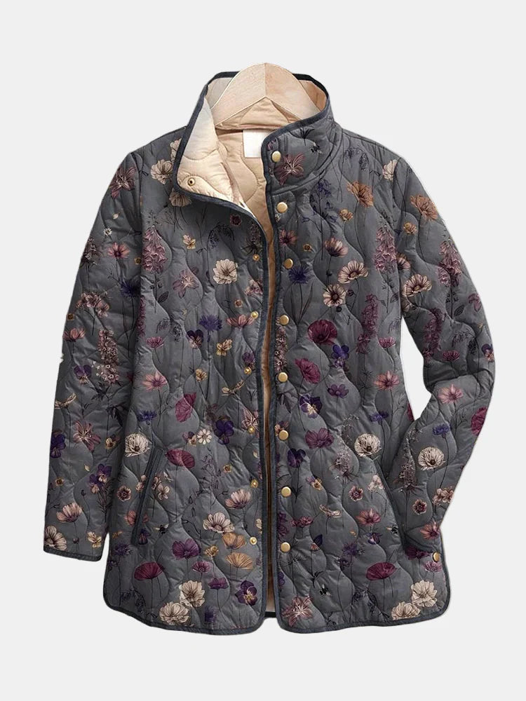 Niva | Veste matelassée à imprimé floral vintage