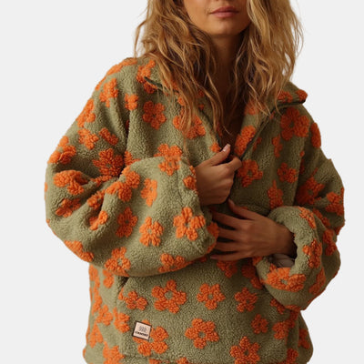 Ivy | Pull Fleece Floral à Manches Longues