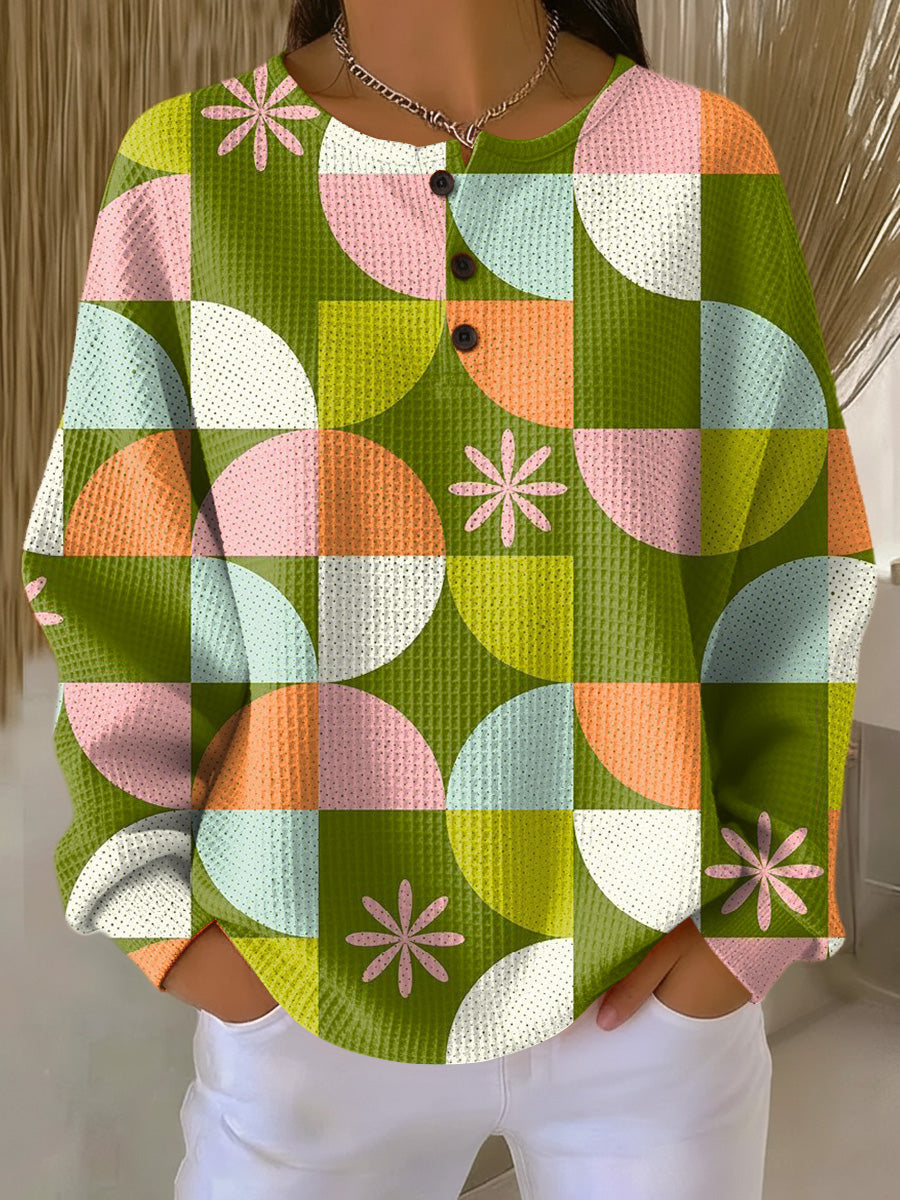 Saga | Pull avec Motif À Carreaux Abstrait