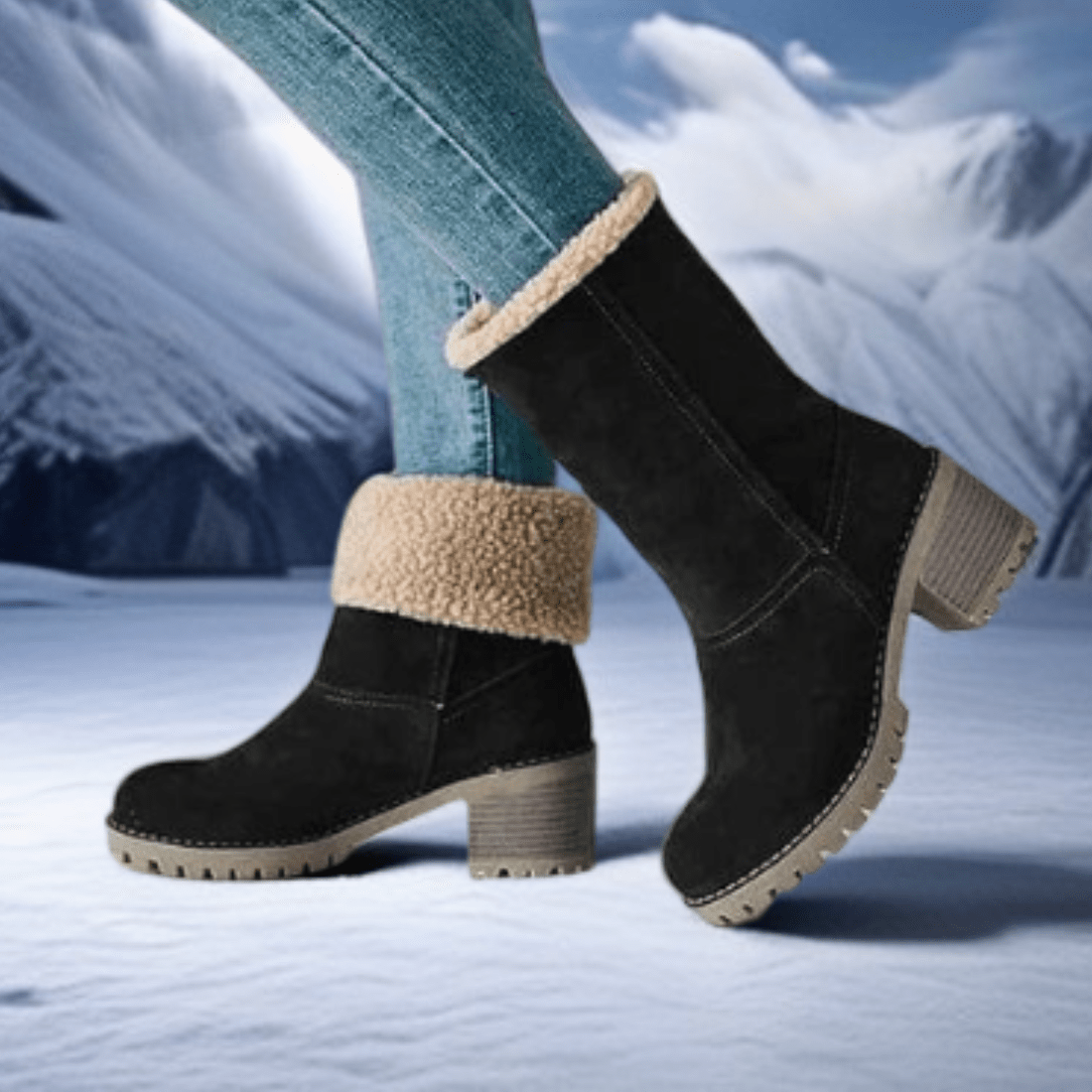 Laluna® | Bottes en Laine Mi-Mollet
