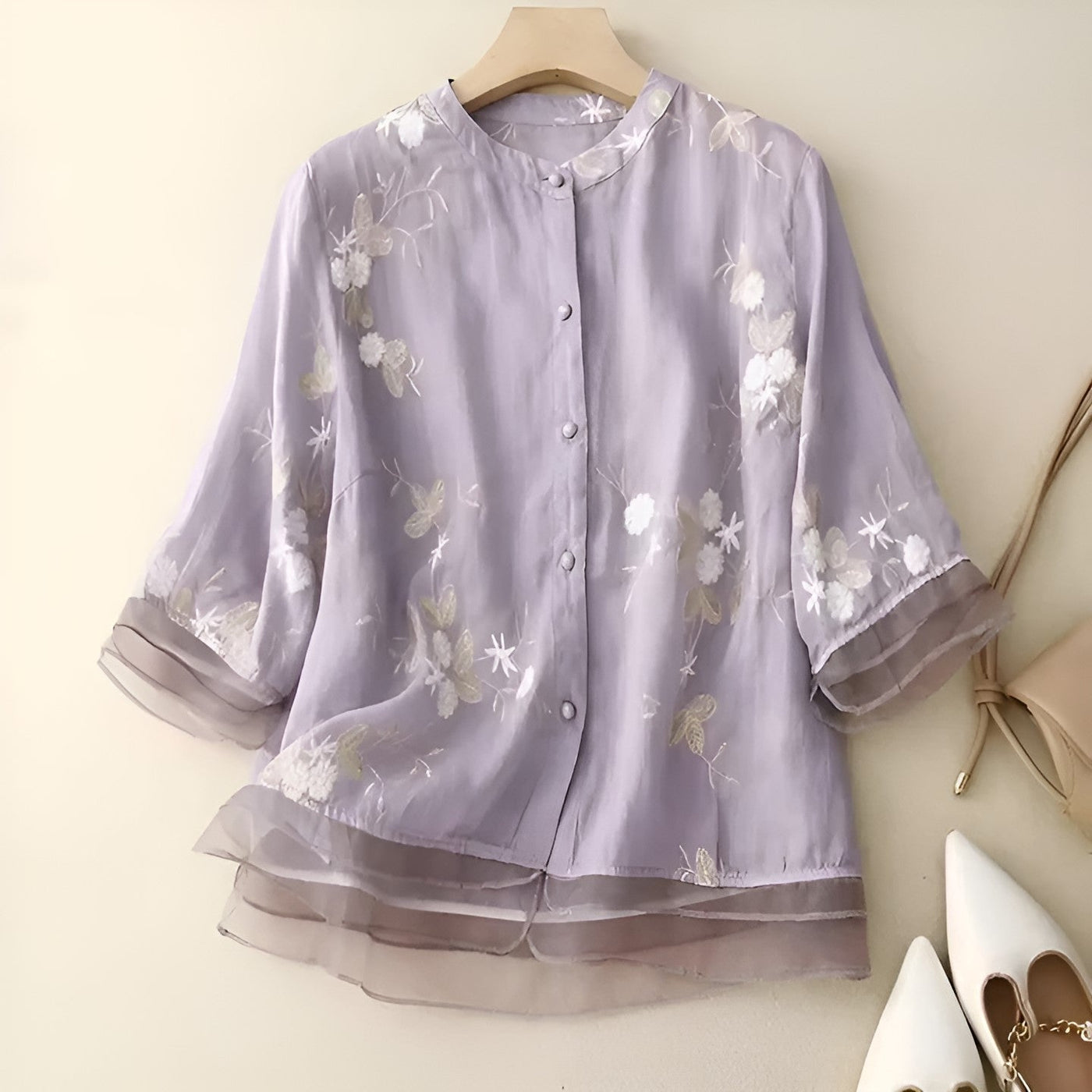 MILLIE | BLOUSE EN BRODERIE FLORALE