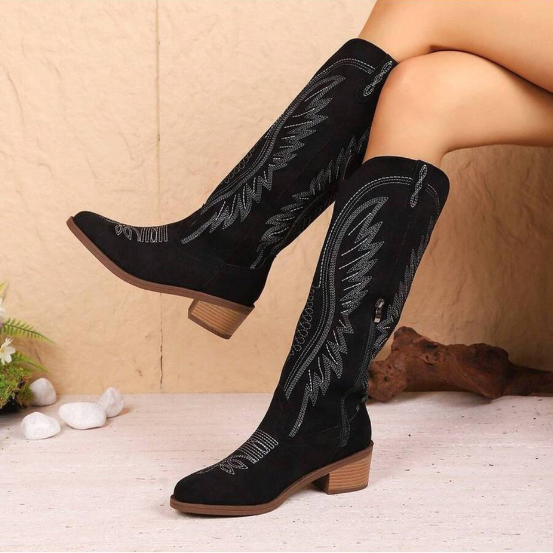 Laluna® | Bottes en Suède de Minuit