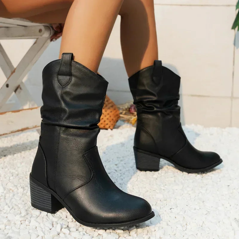 Laluna® | Bottes Western Classiques Mi-Mollet