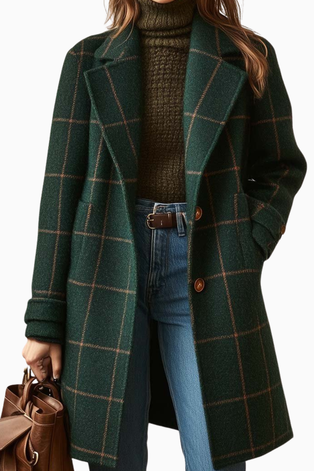 Kaitlyn™ | Manteau en Tweed à Carreaux Retro