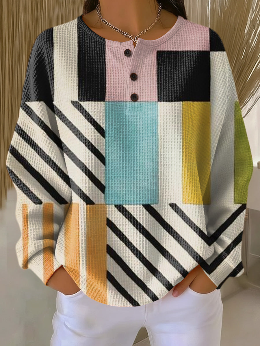 Karin | Pull avec Motif à Carreaux Colorés