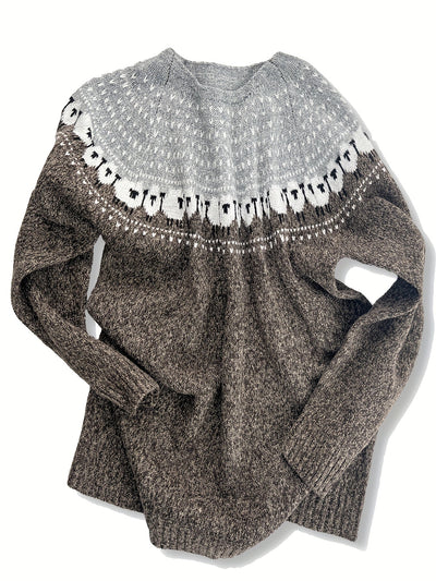 Nordic™ | Pull d'Hiver Élégant avec Motif Jacquard de Mouton
